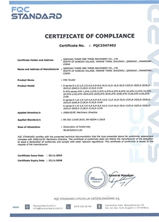 Our Certificate